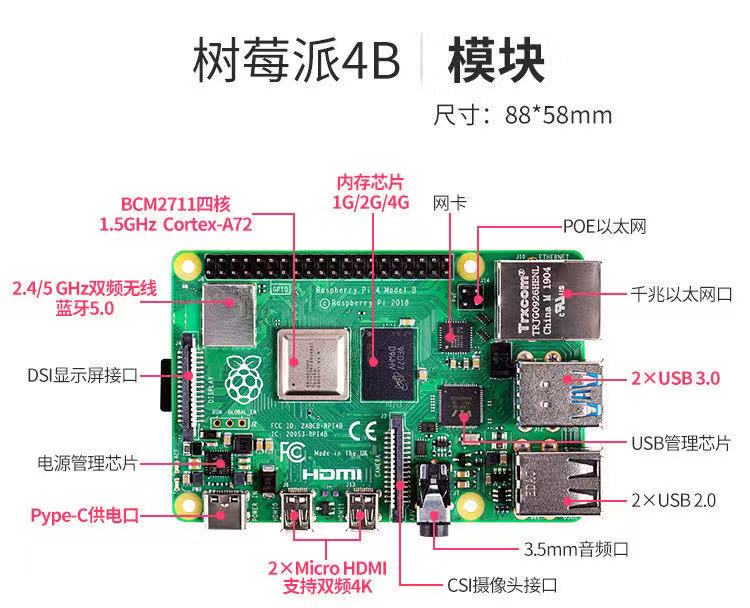 组装树莓派4B及安装系统