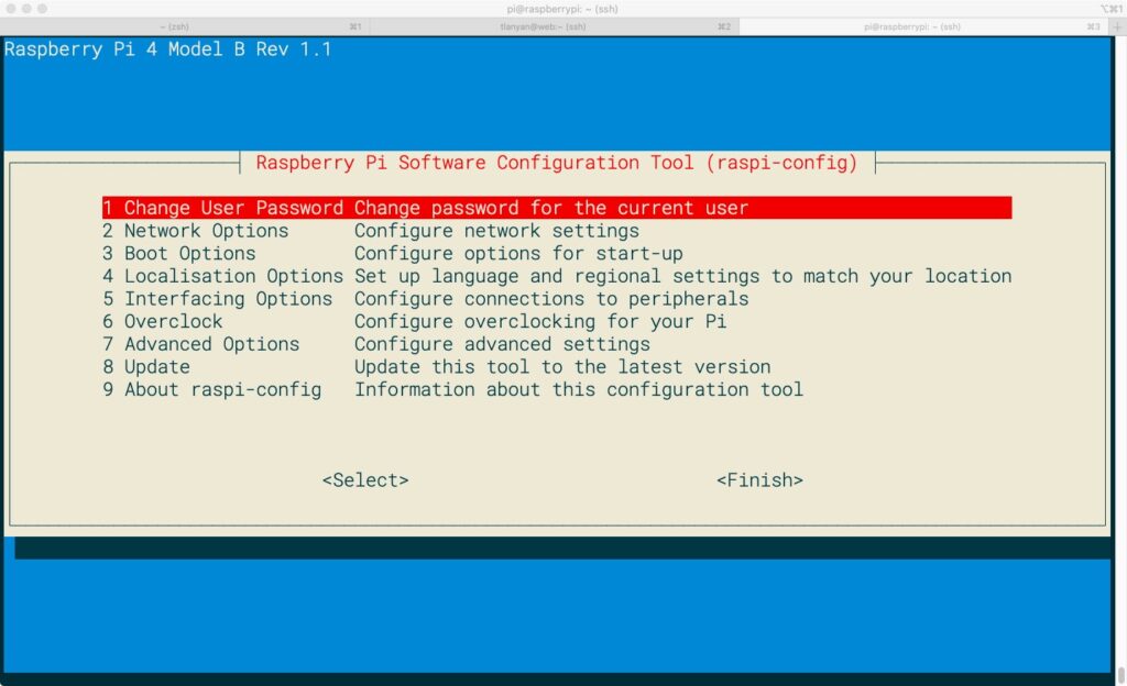 树莓派设置远程访问