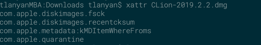 MacOS系统ls命令输出中的@符号