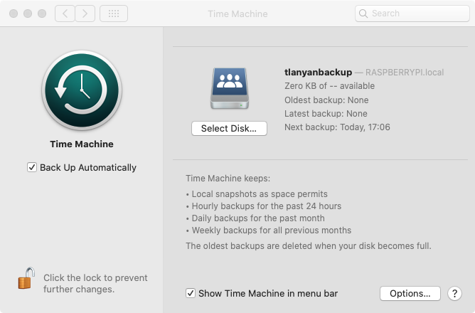 time machine使用samba共享文件夹