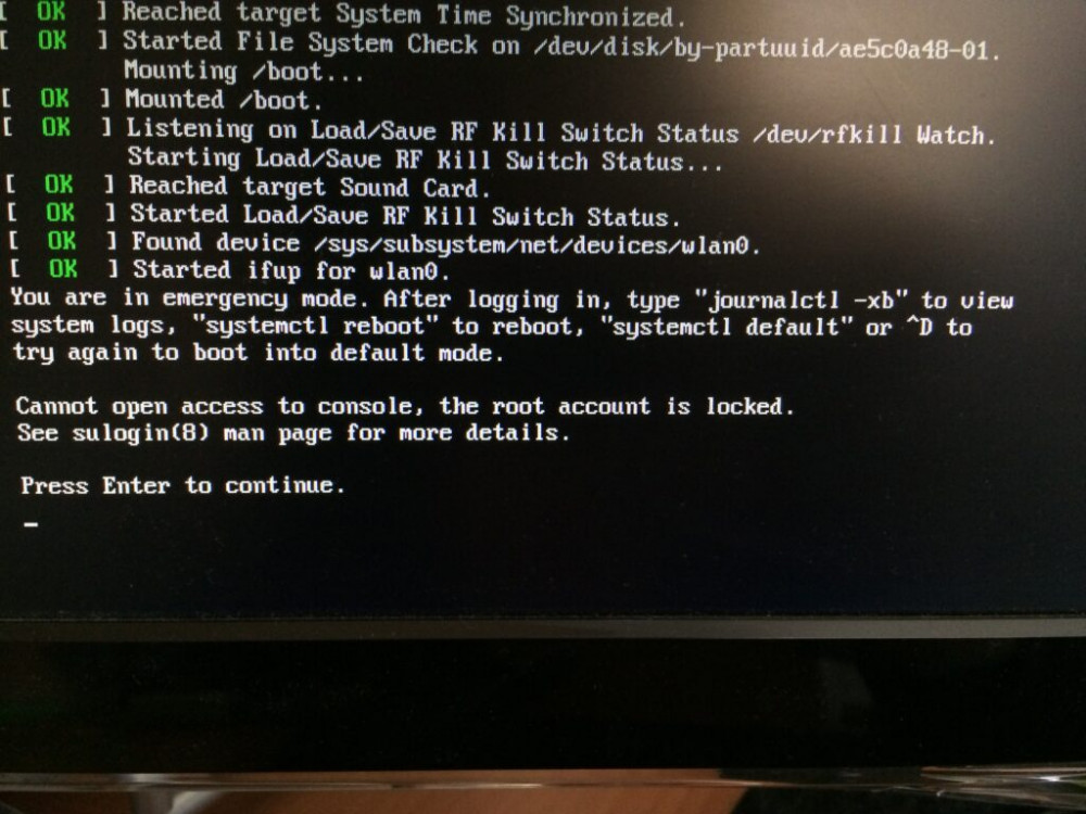 raspberry pi emergency mode