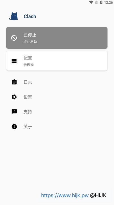Clash for Android主界面
