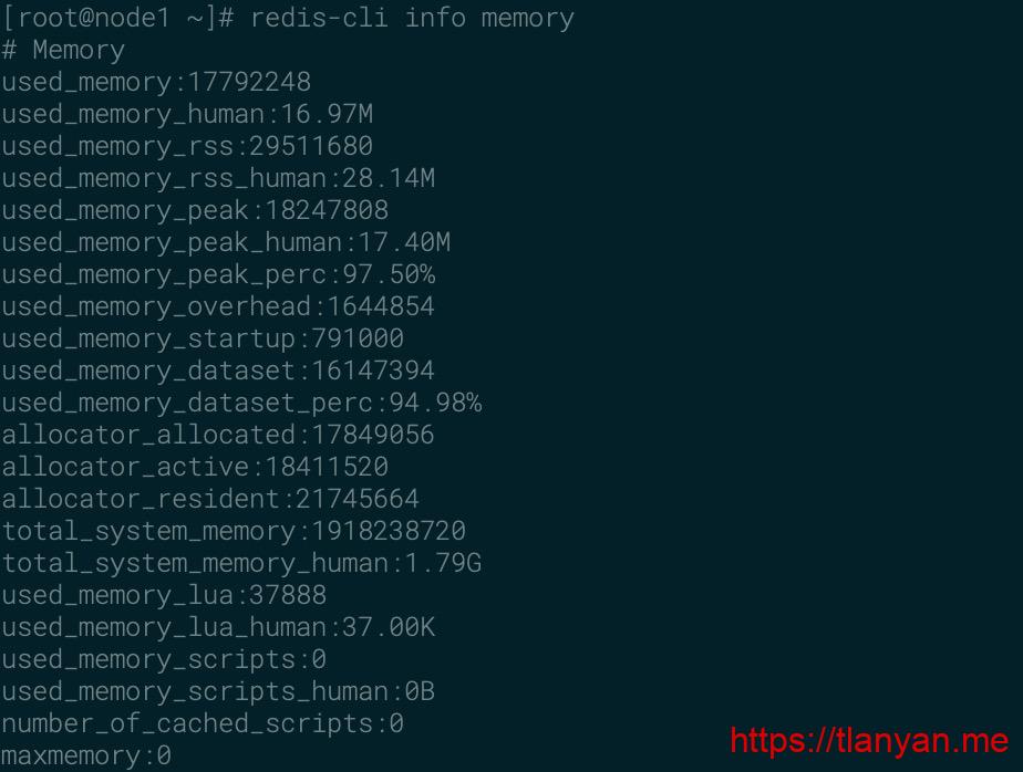 redis info memory输出