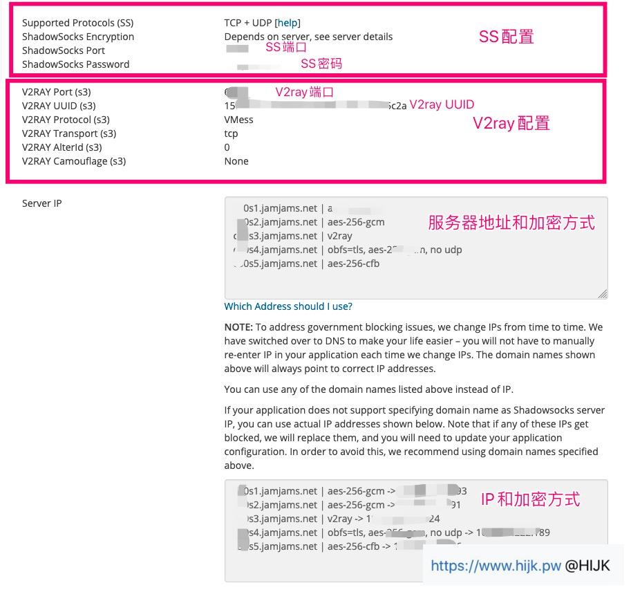 Just My Socks配置信息