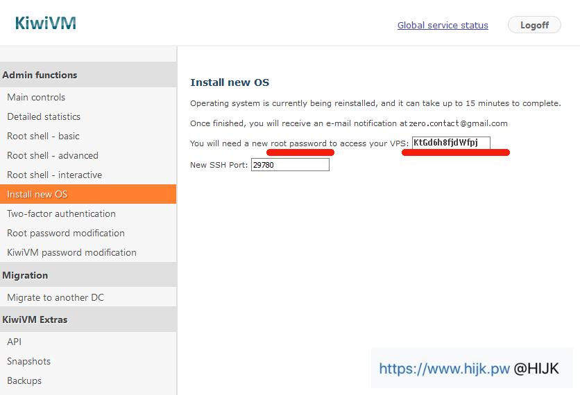 搬瓦工重装系统信息