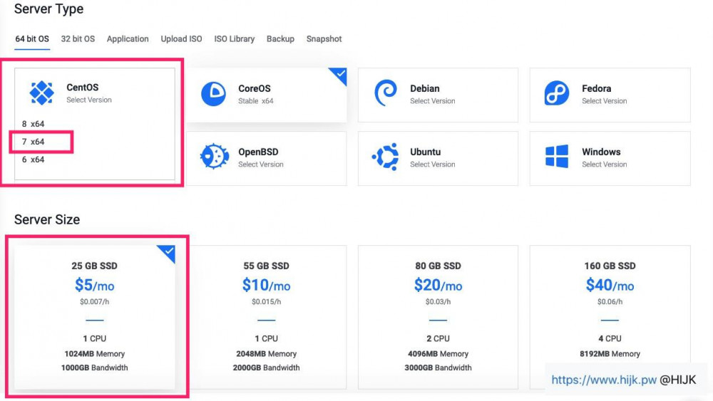 vultr服务器操作系统和配置
