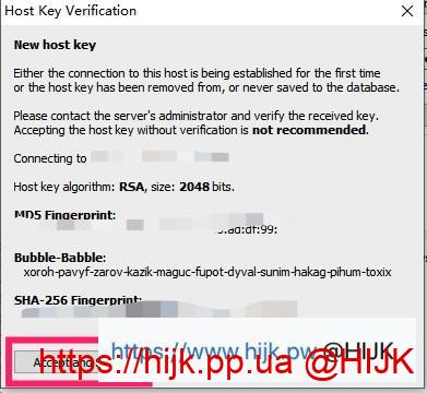 bitvise主机指纹确认