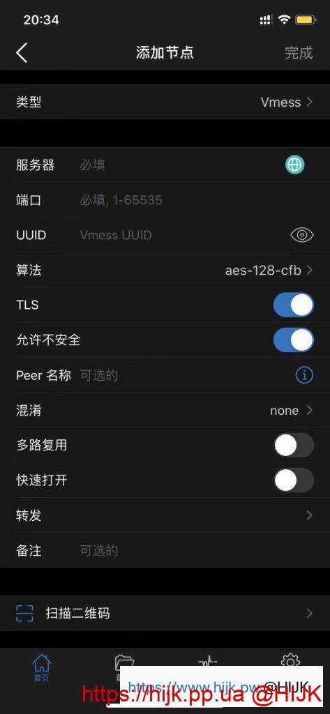 小火箭配置TLS界面