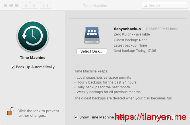 time machine使用samba共享文件夹